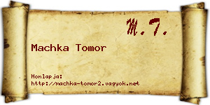 Machka Tomor névjegykártya